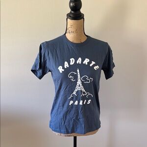 Radarte Paris size small Blue Graphic T-Shirt